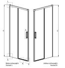 Zuhanyajtó, Radaway Idea Gold DWJ arany zuhanyajtó 160 átlátszó jobbos