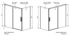 Kádparaván, Radaway Idea PN DWJ+S kádparaván 160x70 átlátszó balos