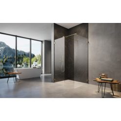   Walk-in, Radaway Essenza Pro Gold Walk-in III arany zuhanyfal 90x140 átlátszó