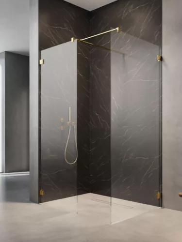Walk-in, Radaway Essenza Pro Gold Walk-in III arany zuhanyfal 90x140 átlátszó