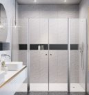 Zuhanyajtó, Radaway Eos DWD II zuhanyajtó 140 átlátszó, 77 cm ajtó+ 63 cm fix fal