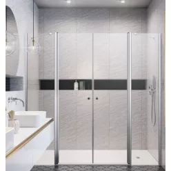  Zuhanyajtó, Radaway Eos DWD II zuhanyajtó 160 átlátszó, 97 cm ajtó+ 63 cm fix fal