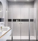 Zuhanyajtó, Radaway Eos DWD II zuhanyajtó 170 átlátszó, 87 cm ajtó+ 83 cm fix fal