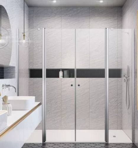 Zuhanyajtó, Radaway Eos DWD II zuhanyajtó 170 átlátszó, 87 cm ajtó+ 83 cm fix fal