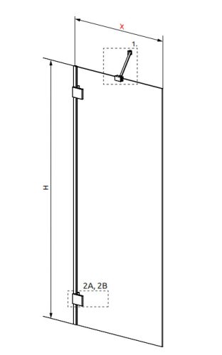 Kádparaván, Radaway Essenza Pro White PNJ II fehér kádparaván 80 átlátszó