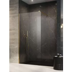   Walk-in, Radaway Modo New Gold II Walk-in arany zuhanyfal 125 átlátszó