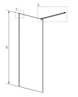 Walk-in, Radaway Modo New White II Walk-in fehér zuhanyfal 85 átlátszó