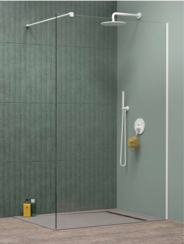 Walk-in, Radaway Modo New White II Walk-in fehér zuhanyfal 120 átlátszó