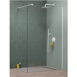   Walk-in, Radaway Modo New White II Walk-in fehér zuhanyfal 125 átlátszó