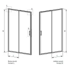 Zuhanyajtó, Radaway Premium Pro DWJ zuhanyajtó 110 jobbos