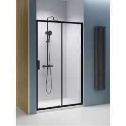   Zuhanyajtó, Radaway Premium Pro Black DWJ fekete zuhanyajtó 100 átlátszó jobbos