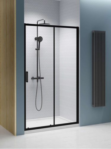 Zuhanyajtó, Radaway Premium Pro Black DWJ fekete zuhanyajtó 150 átlátszó balos