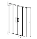 Zuhanyajtó, Radaway Idea White DWD fehér zuhanyajtó 200 átlátszó