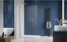 Walk-in, Radaway Modo New Brushed Gold II Walk-in szálcsiszolt arany zuhanyfal 80 átlátszó
