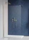 Walk-in, Radaway Modo New Brushed Gold II Walk-in szálcsiszolt arany zuhanyfal 90 átlátszó