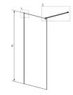 Walk-in, Radaway Modo New Brushed Nickel II Walk-in szálcsiszolt króm zuhanyfal 85 átlátszó