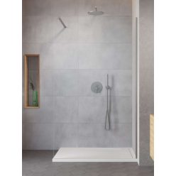   Walk-in, Radaway Modo New Brushed Nickel II Walk-in szálcsiszolt króm zuhanyfal 125 átlátszó