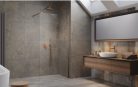 Walk-in, Radaway Modo New Brushed Copper II Walk-in szálcsiszolt réz zuhanyfal 65 átlátszó