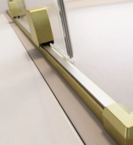 Walk-in, Radaway Furo Brushed Gold Walk-in szálcsiszolt arany zuhanyfal 120 jobbos átlátszó