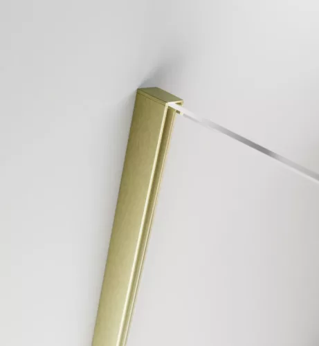 Walk-in, Radaway Furo Brushed Gold Walk-in szálcsiszolt arany zuhanyfal 130 balos átlátszó