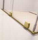 Walk-in, Radaway Furo Brushed Gold Walk-in szálcsiszolt arany zuhanyfal 130 jobbos átlátszó