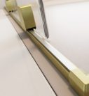 Walk-in, Radaway Furo Brushed Gold Walk-in szálcsiszolt arany zuhanyfal 130 jobbos átlátszó