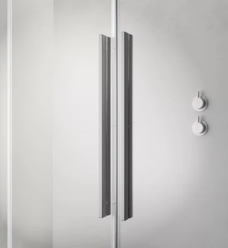 Walk-in, Radaway Furo Brushed Nickel Walk-in szálcsiszolt króm zuhanyfal 90 jobbos átlátszó