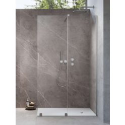   Walk-in, Radaway Furo Brushed Nickel Walk-in szálcsiszolt króm zuhanyfal 100 jobbos átlátszó
