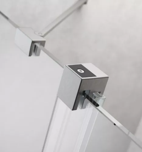 Walk-in, Radaway Furo Brushed Nickel Walk-in szálcsiszolt króm zuhanyfal 150 balos átlátszó
