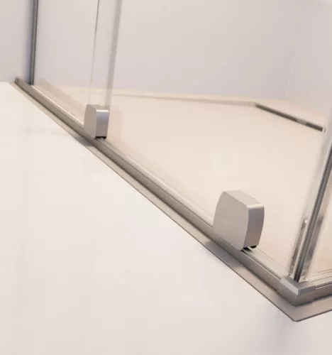 Walk-in, Radaway Furo Brushed Nickel Walk-in szálcsiszolt króm zuhanyfal 150 balos átlátszó
