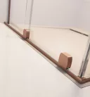 Walk-in, Radaway Furo Brushed Copper Walk-in szálcsiszolt réz zuhanyfal 100 balos átlátszó