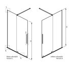 Walk-in, Radaway Furo Brushed Copper Walk-in szálcsiszolt réz zuhanyfal 100 jobbos átlátszó