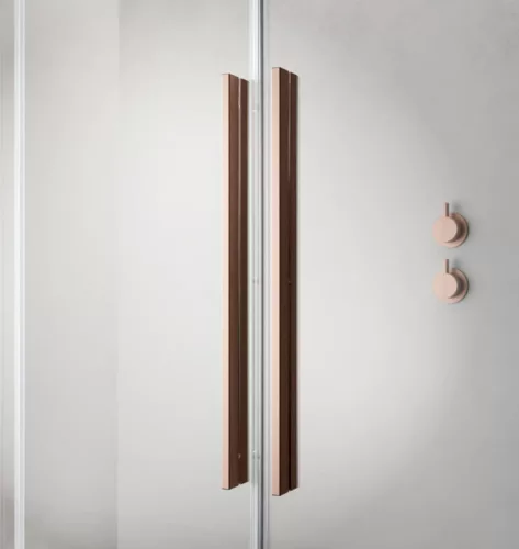 Walk-in, Radaway Furo Brushed Copper Walk-in szálcsiszolt réz zuhanyfal 110 balos átlátszó