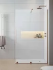 Walk-in, Radaway Furo Brushed Copper Walk-in szálcsiszolt réz zuhanyfal 120 jobbos átlátszó