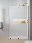Walk-in, Radaway Furo Brushed Copper Walk-in szálcsiszolt réz zuhanyfal 140 balos átlátszó