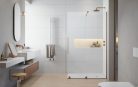 Walk-in, Radaway Furo Brushed Copper Walk-in szálcsiszolt réz zuhanyfal 140 balos átlátszó