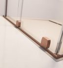 Walk-in, Radaway Furo Brushed Copper Walk-in szálcsiszolt réz zuhanyfal 140 balos átlátszó
