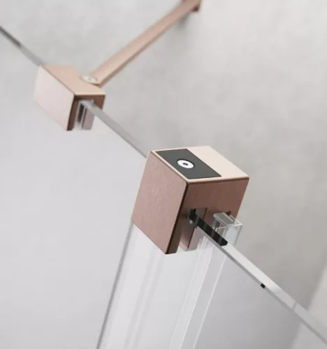 Walk-in, Radaway Furo Brushed Copper Walk-in szálcsiszolt réz zuhanyfal 160 jobbos átlátszó