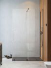 Walk-in, Radaway Furo Brushed GunMetal Walk-in szálcsiszolt fegyvermetál zuhanyfal 90 balos átlát