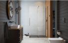 Walk-in, Radaway Furo Brushed GunMetal Walk-in szálcsiszolt fegyvermetál zuhanyfal 90 balos átlát