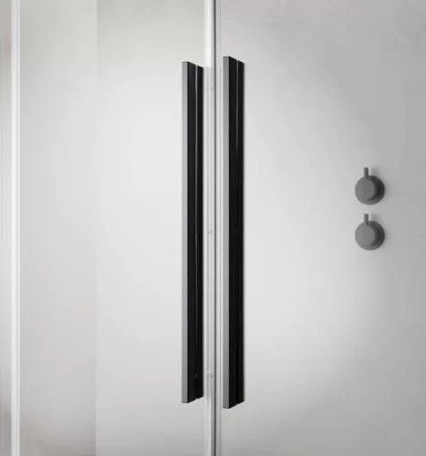 Walk-in, Radaway Furo Brushed GunMetal Walk-in szálcsiszolt fegyvermetál zuhanyfal 90 jobbos átlá