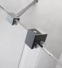 Walk-in, Radaway Furo Brushed GunMetal Walk-in szálcsiszolt fegyvermetál zuhanyfal 90 jobbos átlá