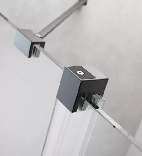 Walk-in, Radaway Furo Brushed GunMetal Walk-in szálcsiszolt fegyvermetál zuhanyfal 90 jobbos átlá