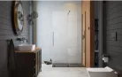 Walk-in, Radaway Furo Brushed GunMetal Walk-in szálcsiszolt fegyvermetál zuhanyfal 120 balos átlá