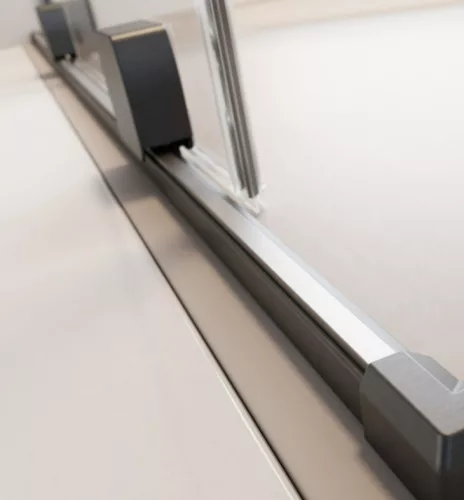 Walk-in, Radaway Furo Brushed GunMetal Walk-in szálcsiszolt fegyvermetál zuhanyfal 130 balos átlá