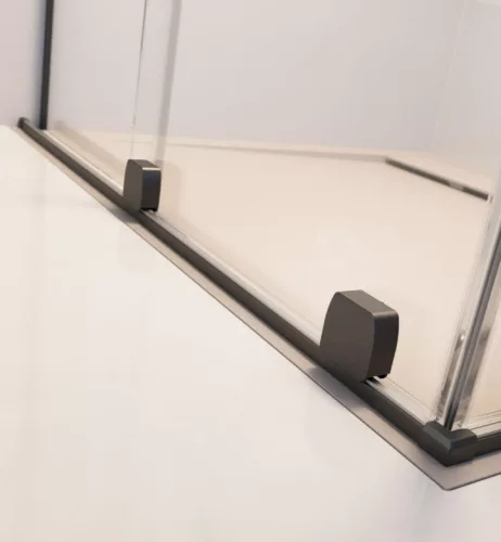 Walk-in, Radaway Furo Brushed GunMetal Walk-in szálcsiszolt fegyvermetál zuhanyfal 140 balos átlá