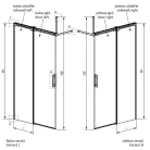 Walk-in, Radaway Espera Pro Walk-in zuhanyfal 120 balos átlátszó