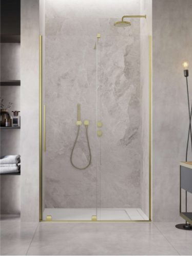 Zuhanyajtó, Radaway Furo Brushed Gold DWJ zuhanyajtó 100 átlátszó jobbos