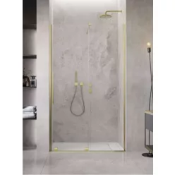   Zuhanyajtó, Radaway Furo Brushed Gold DWJ zuhanyajtó 130 átlátszó balos