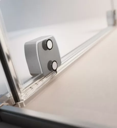 Zuhanyajtó, Radaway Furo Brushed Nickel DWJ zuhanyajtó 90 átlátszó balos